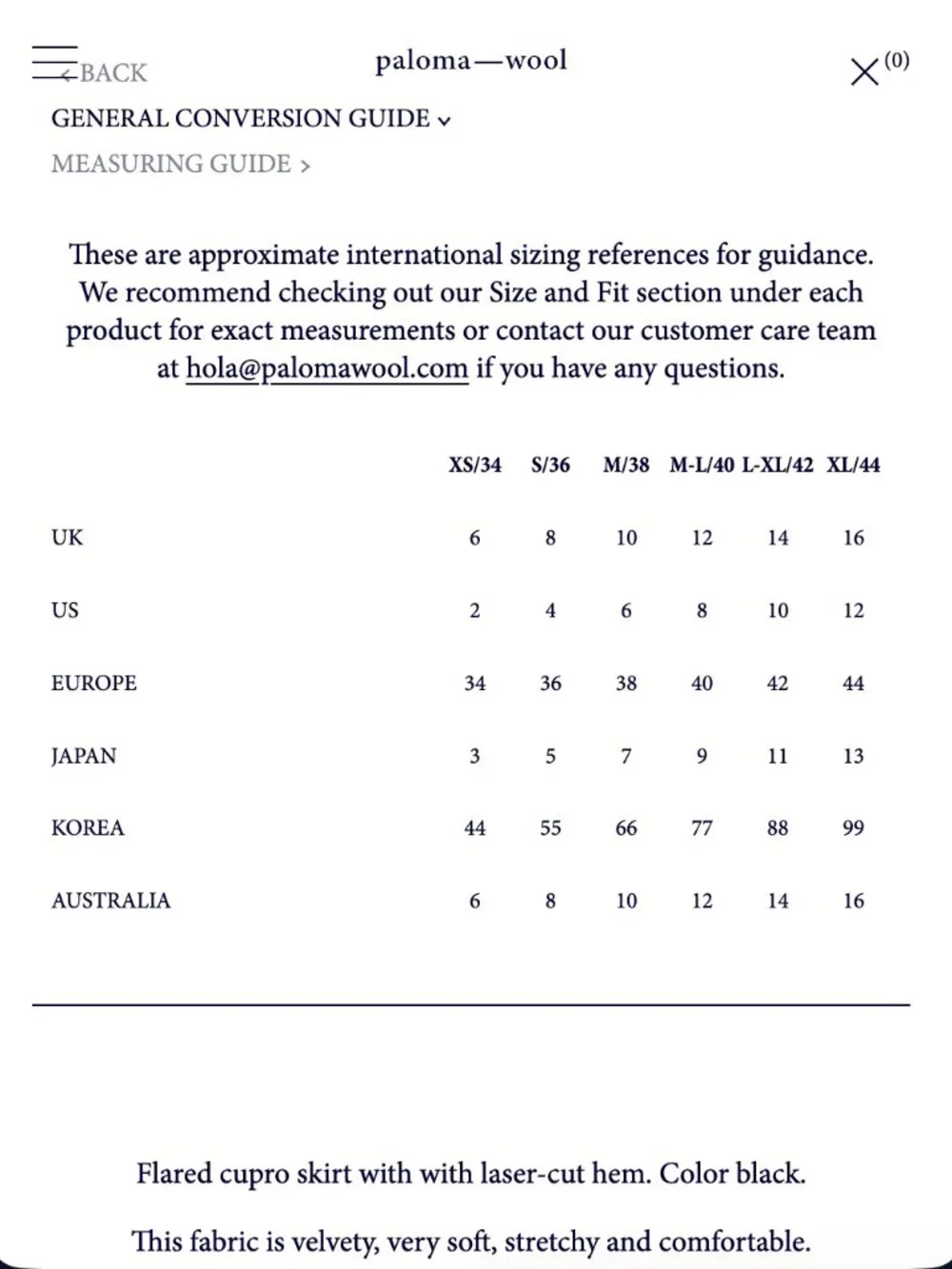 Paloma Wool Vicky Flared Cupro Skirt (Black, size M) - Picture 14 of 14